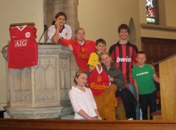 Young people at the Parish Picnic at St Nicholas.